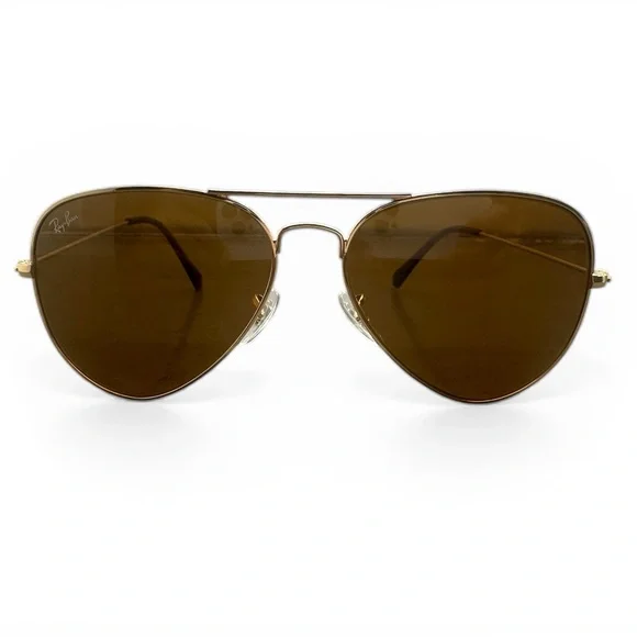 Ray-Ban Brown and Gold Aviator Sunglasses - Picture 2 of 4